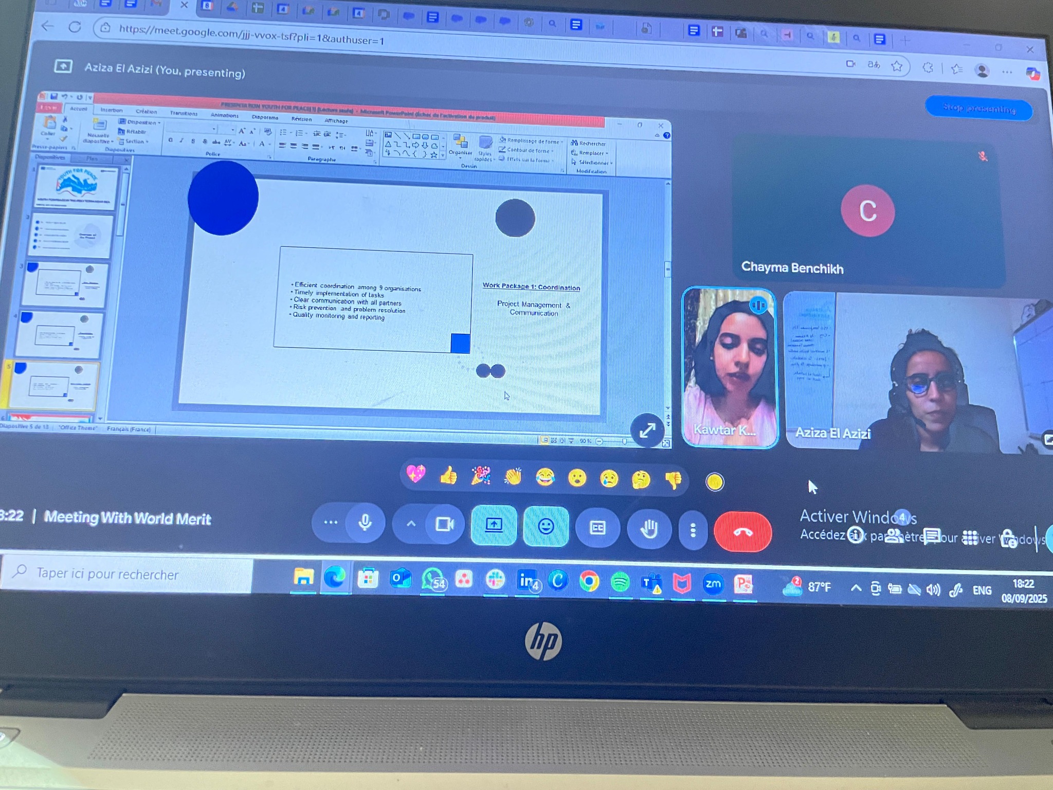 Working session – highlight