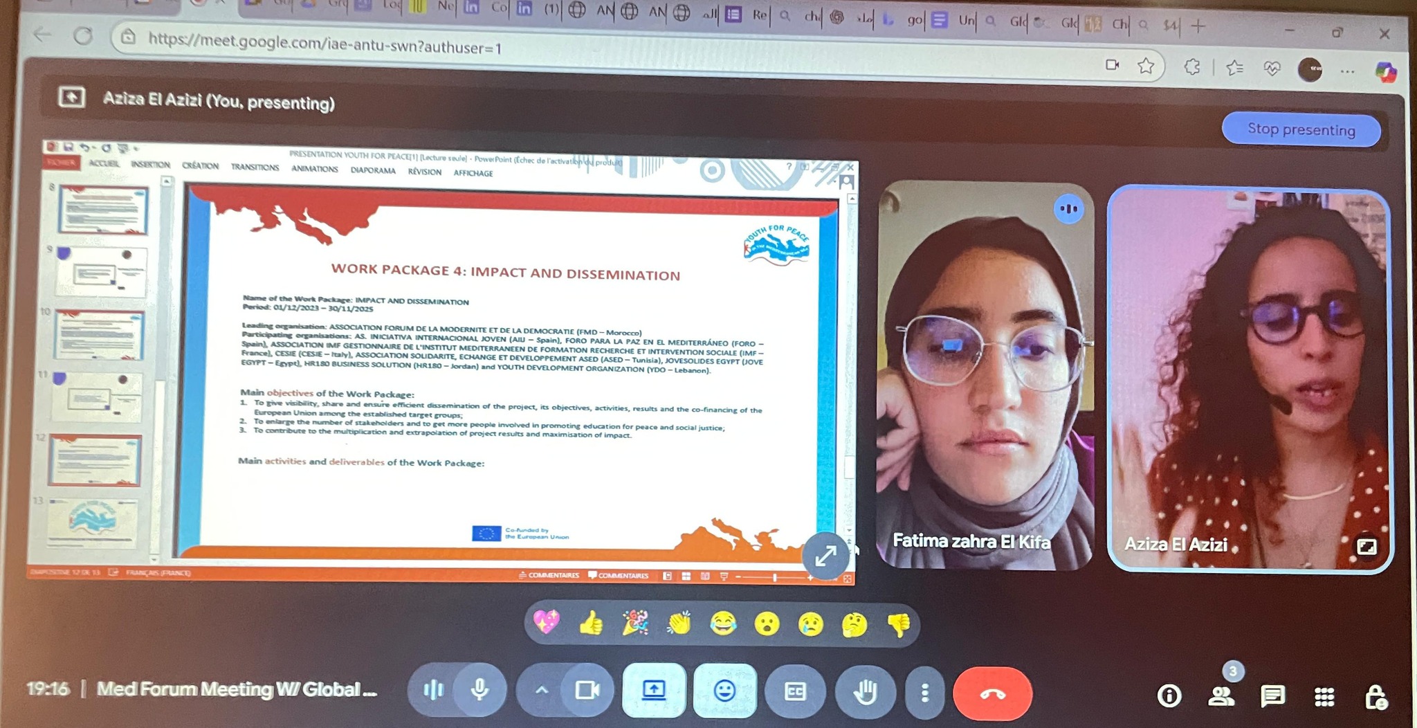 Online meeting overview